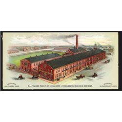 A. Hoen & Co. Lithographer Blotter ca. 1880's.