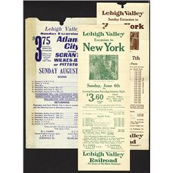 Lehigh Valley Railroad Advertising Broadside.