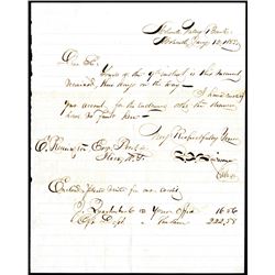 Francis E. Spinner  1855 Handwritten and Signed Letter from Mohawk Valley Bank.