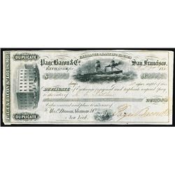 Page, Baron & Co. San Francisco, Issued Bill of Exchange.