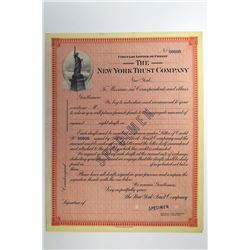 New York Trust Co. Letter of Credit, ca. 1900 Specimen.