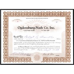 Ogdensburg- Nash Co. Inc.