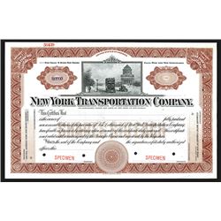 New York Transportation Company, ca. 1910-20, Specimen.