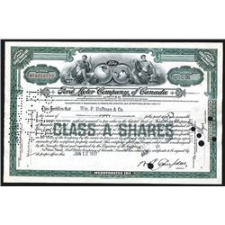 Ford Motor Company of Canada, Limited. Issued Shares. 1931.