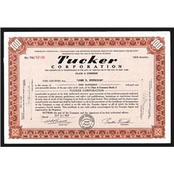 Tucker Corp., 1947, Issued Stock.