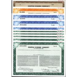 European Economic Community, 1970-80's Specimen Bond Assortment.