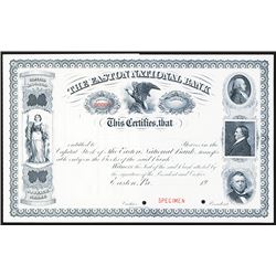 Easton National Bank ca.1900 Specimen Stock Certificate.