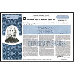 Royal Bank of Scotland, ca.1970-80 Specimen "ADR" Stock Certificate.