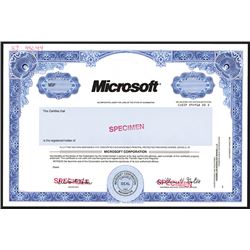 Microsoft With Facsimile Bill Gates Autograph.