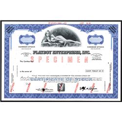 Playboy Enterprises, ca.1960-70's Specimen Stock Certificate.