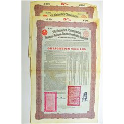 Tientsin-Pukow Railway 1908 Coupon Bond