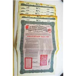 Tientsin-Pukow Railway 1910 Coupon Bond