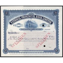 National Provincial Bank Ltd., Waterlow Specimen.