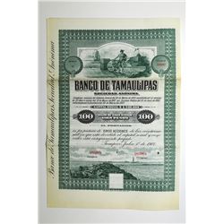 Banco De Tamaulipas S. A. Bond-Share Specimen.