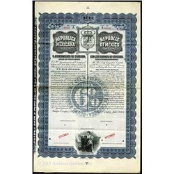 Republica Mexicana, H.Ayuntamiento De Cordoba - 1904 Republic of Mexico Specimen Bearer Bond