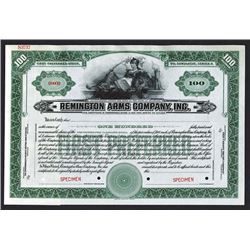 Remington Arms Co., 1922-23 Specimen Stock Certificate.