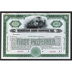 Remington Arms Co., 1922-23 Specimen Stock Certificate.