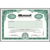 Image 1 : Microsoft Specimen Stock, 1990 Specimen Stock Certificate.