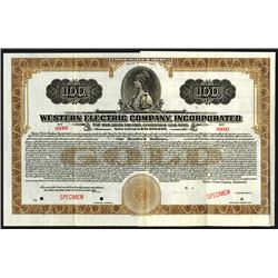 Western Electric Co., Inc. 1920 Specimen Bond.