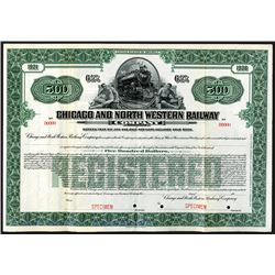 Chicago & North Western Railway Co. 1921 Specimen Fifteen-Year 6 1/2% Bond.