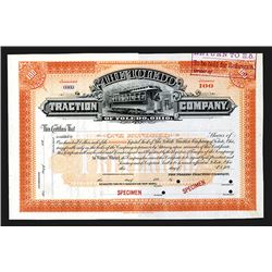 Toledo Traction Company of Toledo, Ohio, 189x, Specimen Stock Certificate.