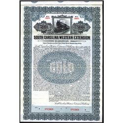 South Carolina Western Extension Railway - 1st Mortgage 6% Gold Bond