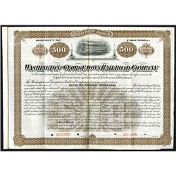 Washington and Georgetown Railroad Co. 1889 Specimen Bond.