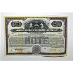 American Telephone and Telegraph Co., 1919 Specimen Bond.