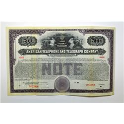 American Telephone and Telegraph Co., 1919 Specimen Bond.