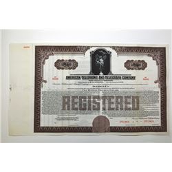 American Telephone and Telegraph Co., 1940 Specimen Bond.