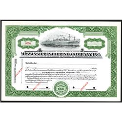 Mississippi Shipping Co. Inc. Specimen Stock.