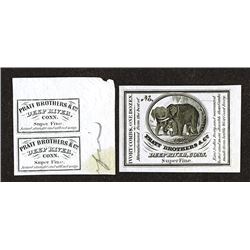 Pratt Brothers & Co. Ivory Combs Label Specimens or Proofs From ABN Archives.