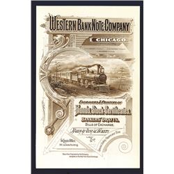 Western Bank Note Company, ND (ca.1880-90's) Advertising Sheet From Poor's Manual.