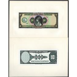 American Bank Note Co. 1929 Proof Advertising Banknote.