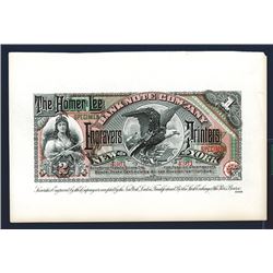 Homer Lee Banknote Company Advertising Banknote