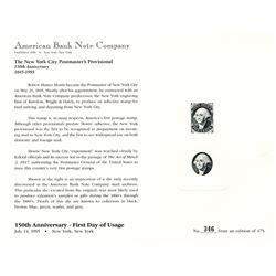 ABN 150th Anniversary of the NYC Postmaster's Provisional Stamp