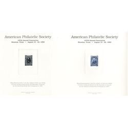 ABNC Hawaiian Philatelic Souvenir Card With Original Issued Card in Blue and Color Trial in Black. (