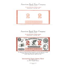 ABNC Uncut Progress Proof Card Pair from International Paper Money Show 20th Convention, June 1996.