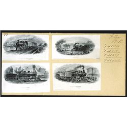 Franklin and Franklin-Lee Bank Note Co. Proof Railroad Vignettes ca.1870-90's.