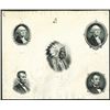 Image 1 : Proof Vignette Sheet with Lincoln & Washington Portraits.