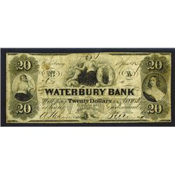 Waterbury Bank, 1859 Issued Banknote.