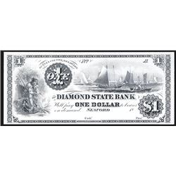 Diamond State Bank, $1 Proprietary Proof  Banknote