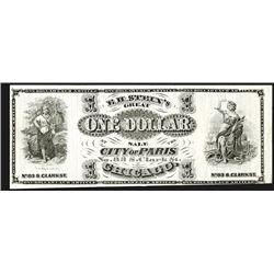 E.H. Stein's City of Paris Sale Advertising Note, ca.1860-70's..