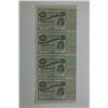 Image 1 : Louisiana. $5 Series 1879 Baby Bond. Uncut sheet of 4,