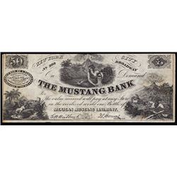 The Mustang Bank Liniment Advertising Banknote.