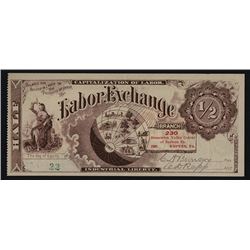 Labor Exchange Note, 1897 Issue.