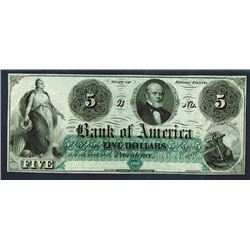 Bank of America, 1860's Obsolete Banknote.