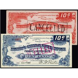 Bishop's General Store House, Scrip Note Pair.