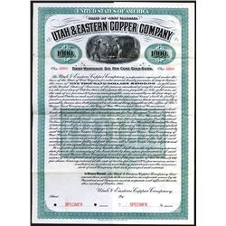 Utah & Eastern Copper Co., 1905 Specimen Bond.