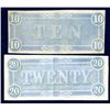 Image 2 : Confederate States of America, 1864 Issue Banknote Pair.